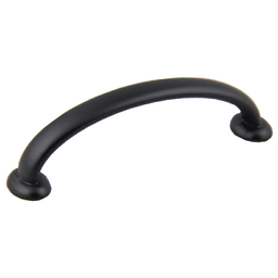 96mm Modern Deco Arch Pull, Matte Black