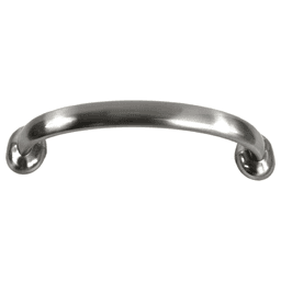 96mm Modern Deco Arch Pull, Satin Nickel