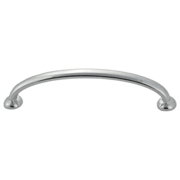 128mm Modern Deco Arch Pull, Polished Chrome