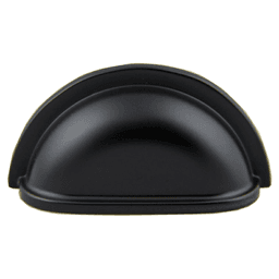 3" Cup Pull, Matte Black, 43mm Width