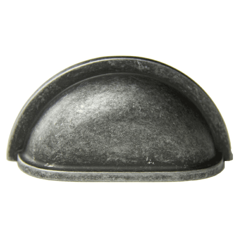 3" Cup Pull, Antique Silver, 43mm Width