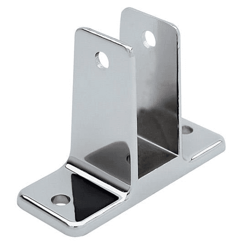 1" Two Ear Wall Bracket, Chrome Plated