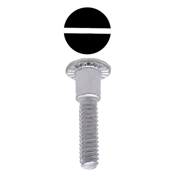 3/4" One-Way Shoulder Screw, Slot Drive #10-24 Thread, Polished Chrome, Box of Hundred by Jacknob