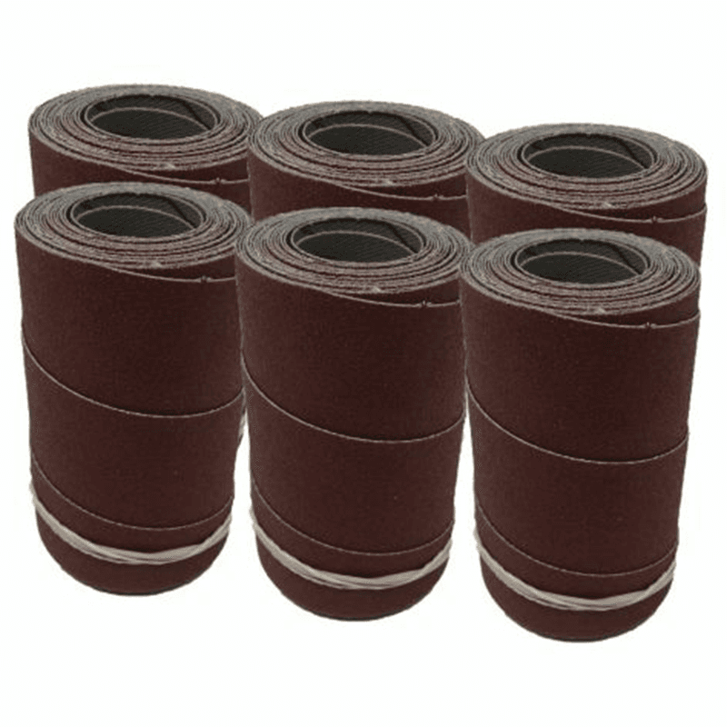 100 Grit Aluminum Oxide Ready-to-Wrap Abrasive Sandpaper (6-Pack)