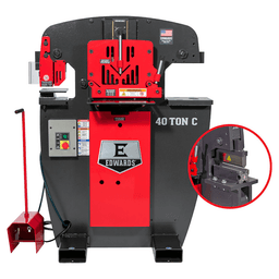 Edwards 40151022 2 HP 40 Ton C Ironworker with 8" Brake, 1 Phase/115V