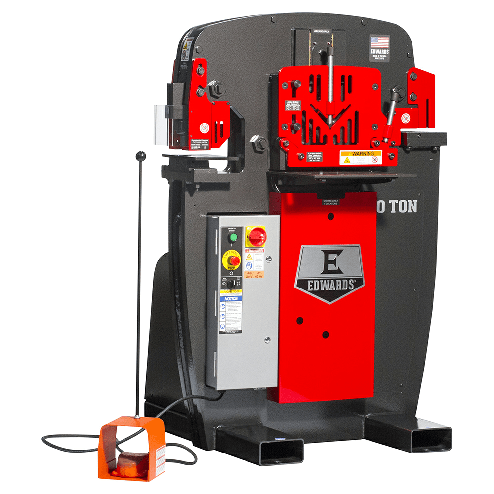 Edwards IW50-1P230 5 HP 50 Ton Ironworker, 1 Phase/230V