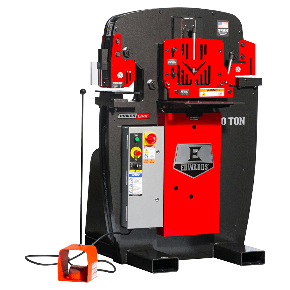 Edwards IW50-3P460-AC500 5 HP 50 Ton Ironworker with Powerlink, 3 Phase/460V