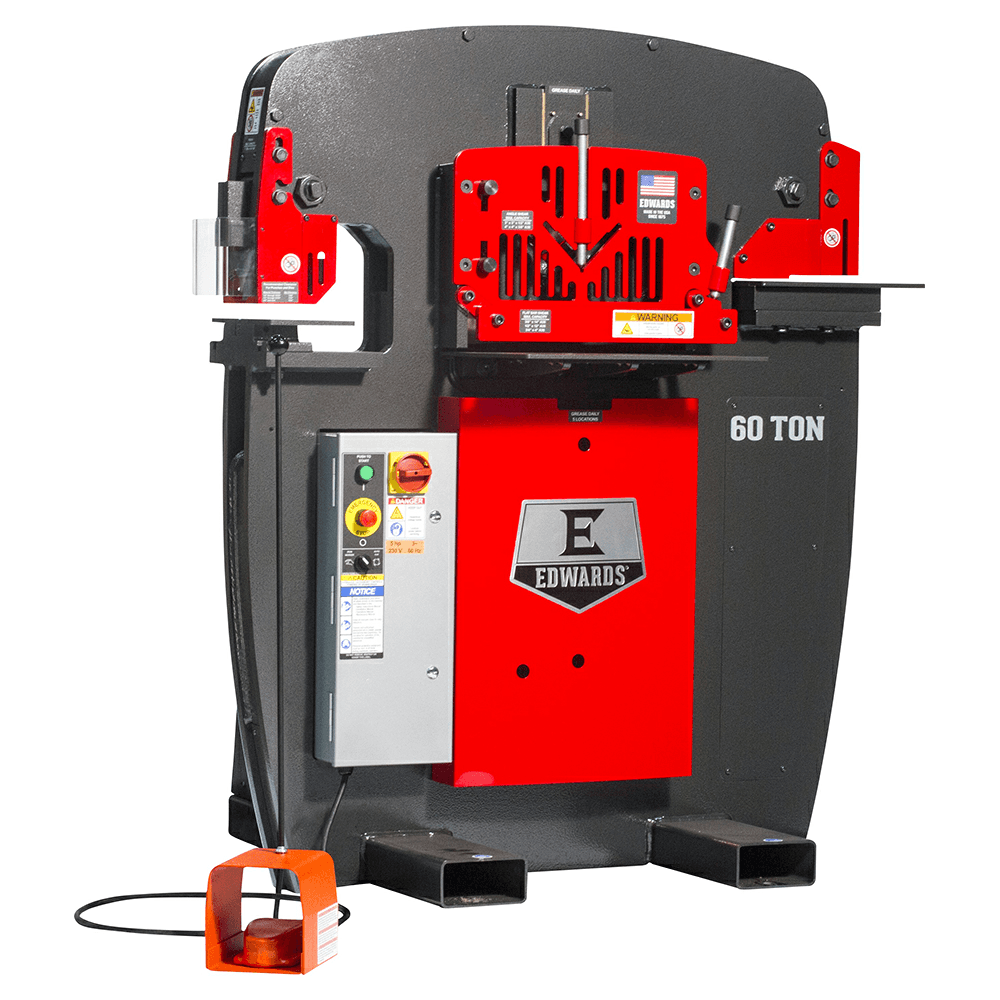 Edwards IW60-3P230 5 HP 60 Ton Ironworker, 3 Phase/230V