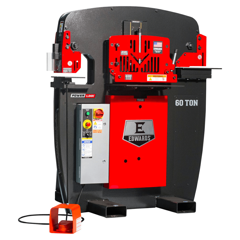 Edwards IW60-3P230-AC500 5 HP 60 Ton Ironworker with Powerlink, 3 Phase/230V