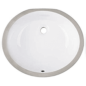 A-306 Acrylic Undermount Single Bowl Vanity Sink, 19" x 15" x 6", White