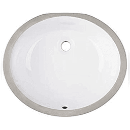 A-306 Acrylic Undermount Single Bowl Vanity Sink, 19" x 15" x 6", White