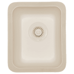 A-315 Acrylic Undermount Single Bowl Vanity Bar/Prep Sink, 14" x 17" x 6", Bisque
