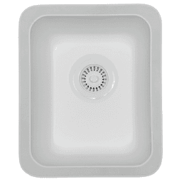A-315 Acrylic Undermount Single Bowl Bar/Prep Sink, 14" x 17" x 6", White