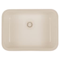 A-320 Acrylic Undermount Single Bowl Kitchen Sink, 24" x 17-1/2" x 9", Bisque