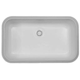 Karran A-340 30" Undermount Acrylic Kitchen Sink â€“ White