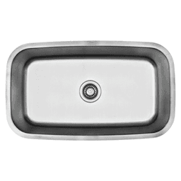 Builder's Choice Stainless Steel Undermount 18G Large Single Bowl Kitchen Sink, 31-1/2" x 18-1/2" x 9-1/2"