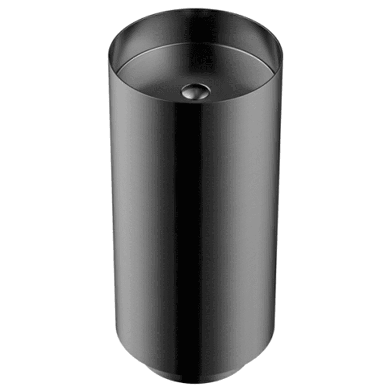 Cinox CCP100 Stainless Steel Free-Standing Round Pedestal Sink, 15" x 15" x 32-5/8", Gunmetal Gray