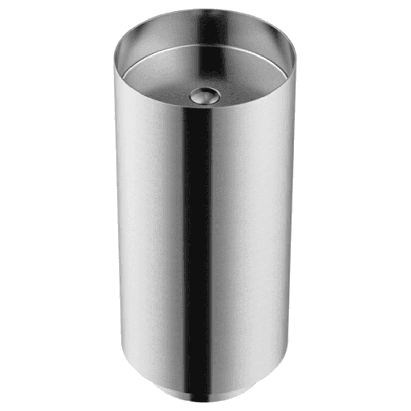 Cinox CCP100 Stainless Steel Free-Standing Round Pedestal Sink, 15" x 15" x 32-5/8", Stainless Steel