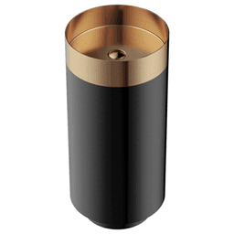 Cinox CCP200 Stainless Steel Free-Standing Round Pedestal Sink, 15" x 15" x 32-5/8", Brushed Copper/Gunmetal Gray