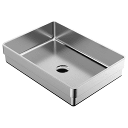 Cinox Stainless Steel Drop-In Rectangular Bathroom Sink, 20-1/16" x 14-1/8" x 4-3/4", Stainless Steel