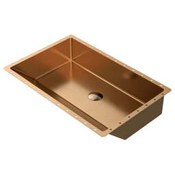 Cinox Stainless Steel Undermount Rectangular Bathroom Sink, 23-5/8" x 15-3/4" x 5-7/16", Brushed Copper