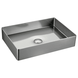 Cinox Stainless Steel Rectangular Vessel Bathroom Sink, 23-5/8" x 15-3/4" x 3-7/8", Stainless Steel