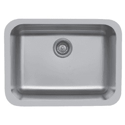 Karran 24-Inch 18-Gauge Stainless Steel Undermount Single Bowl Kitchen Sink with European Brushed Finish, E-320