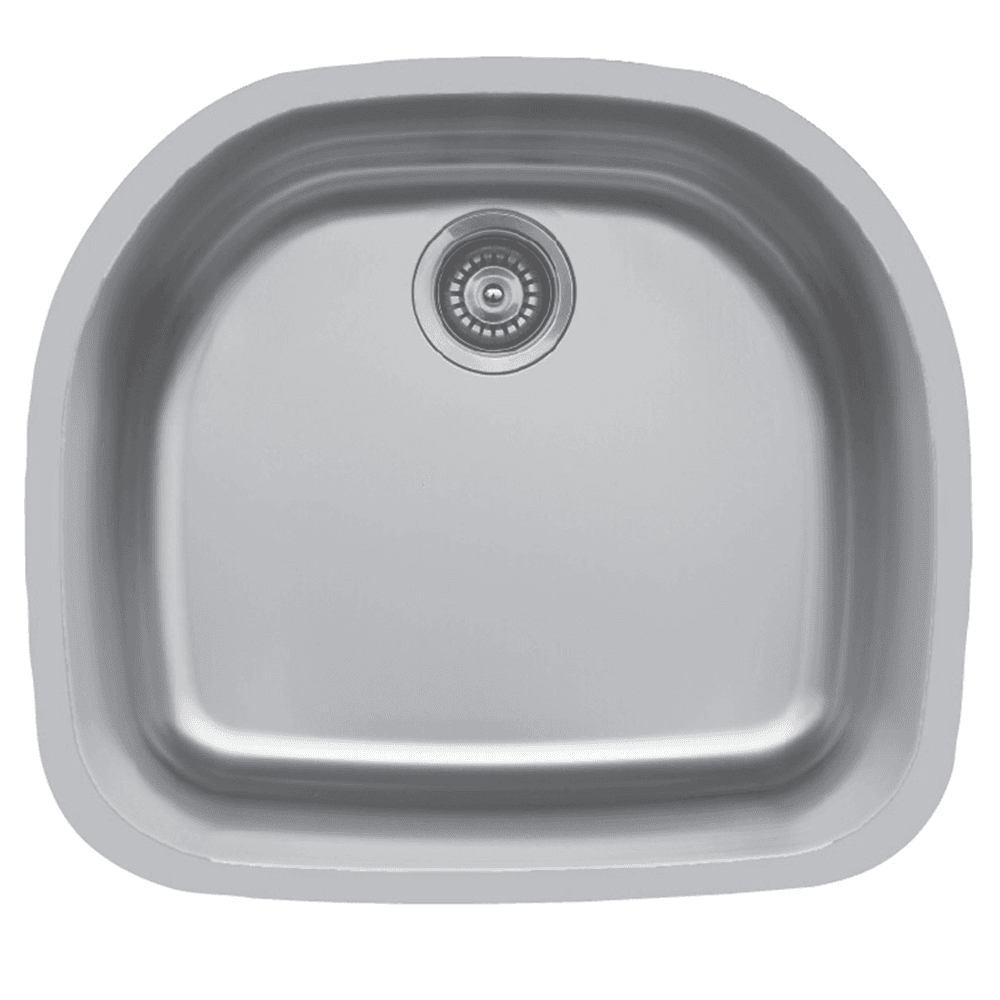 Edge 300 Stainless Steel Under Mount 18G Single Bowl Kitchen Sink, 23-3/8" x 21-1/8" x 9