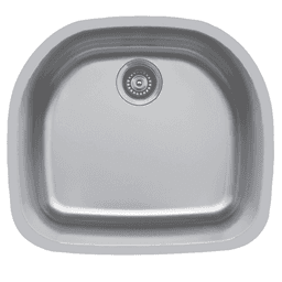 Edge 300 Stainless Steel Under Mount 18G Single Bowl Kitchen Sink, 23-3/8" x 21-1/8" x 9