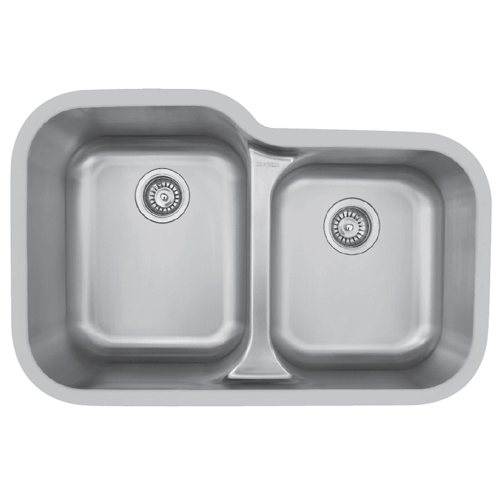 Edge 300 Stainless Steel Under Mount 18G Double Bowl Kitchen Sink, 32-3/8" x 21-1/8" x 8-3/8
