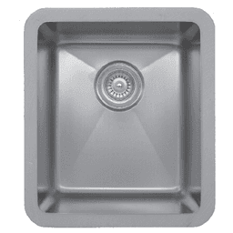 Edge 400 Stainless Steel Under Mount 18G Single Bowl Kitchen Sink, 16-1/4" x 18-1/4" x 6