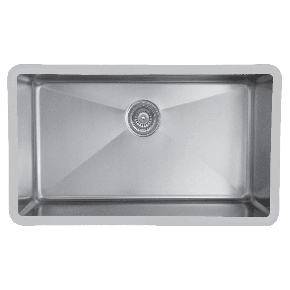 Edge 400 Stainless Steel Under Mount 18G Single Bowl Kitchen Sink, 32" x 18-1/4" x 9