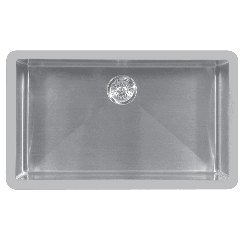 Edge 500 Stainless Steel Undermount 18G Single Bowl Kitchen Sink, 32-1/2" x 19-1/2" x 9