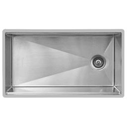 Edge Seamless Stainless Steel Undermount Large Single Bowl Workstation Kitchen Sink, 32-1/2" x 18-1/4" x 10"