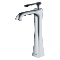 Woodburn Single-Handle Vessel Bathroom Faucet with Pop-Up Drain, Stainless Steel
