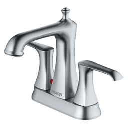 Woodburn Double-Handle Bathroom Faucet with Pop-Up Drain, Stainless Steel