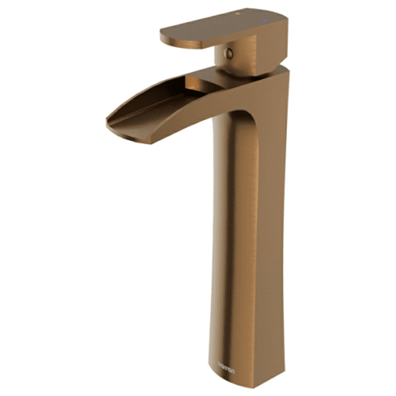 Kassel Single-Handle Single Hole Vessel Bathroom Faucet with Matching Pop-up Drain, Brushed Copper