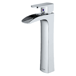 Kassel Single-Handle Vessel Bathroom Faucet with Pop-up Drain, Chrome