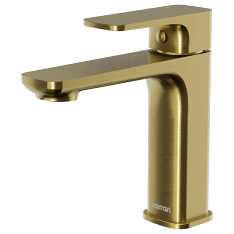 Venda Single-Handle Single Hole Basin Bathroom Faucet with Matching Pop-up Drain, Brushed Gold