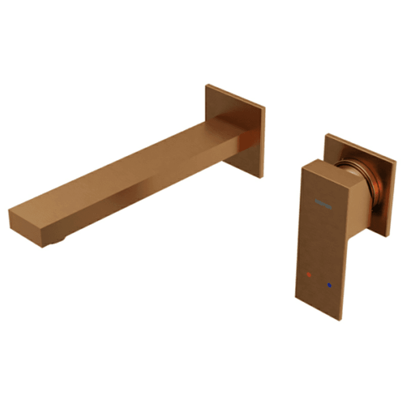 Alberton Single-Handle Wall-Mount Bathroom Faucet, Brushed Copper