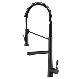 Tumba Single-Handle Pull-Down Kitchen Faucet with Dual-Function Sprayer, Matte Black