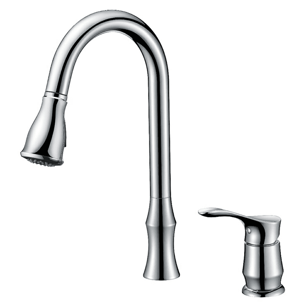 Dockton Single-Handle Pull-Down Kitchen Faucet with Dual-Function Sprayer, Chrome