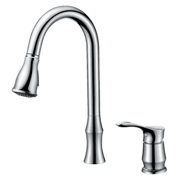 Dockton Single-Handle Pull-Down Kitchen Faucet with Dual-Function Sprayer, Chrome