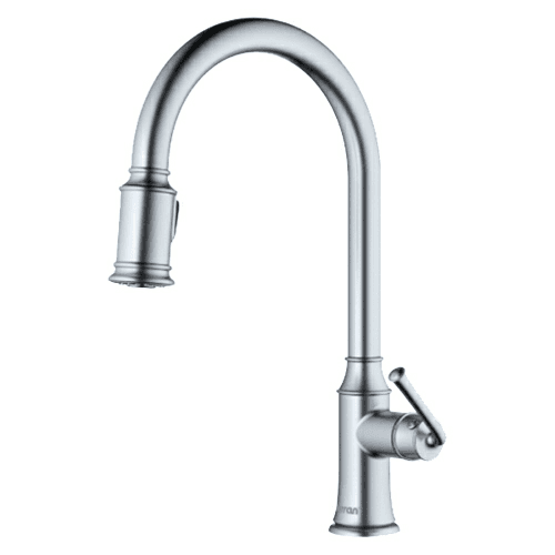 Auburn Single-Handle Pull-Down Kitchen Faucet with Dual-Function Sprayer, Stainless Steel