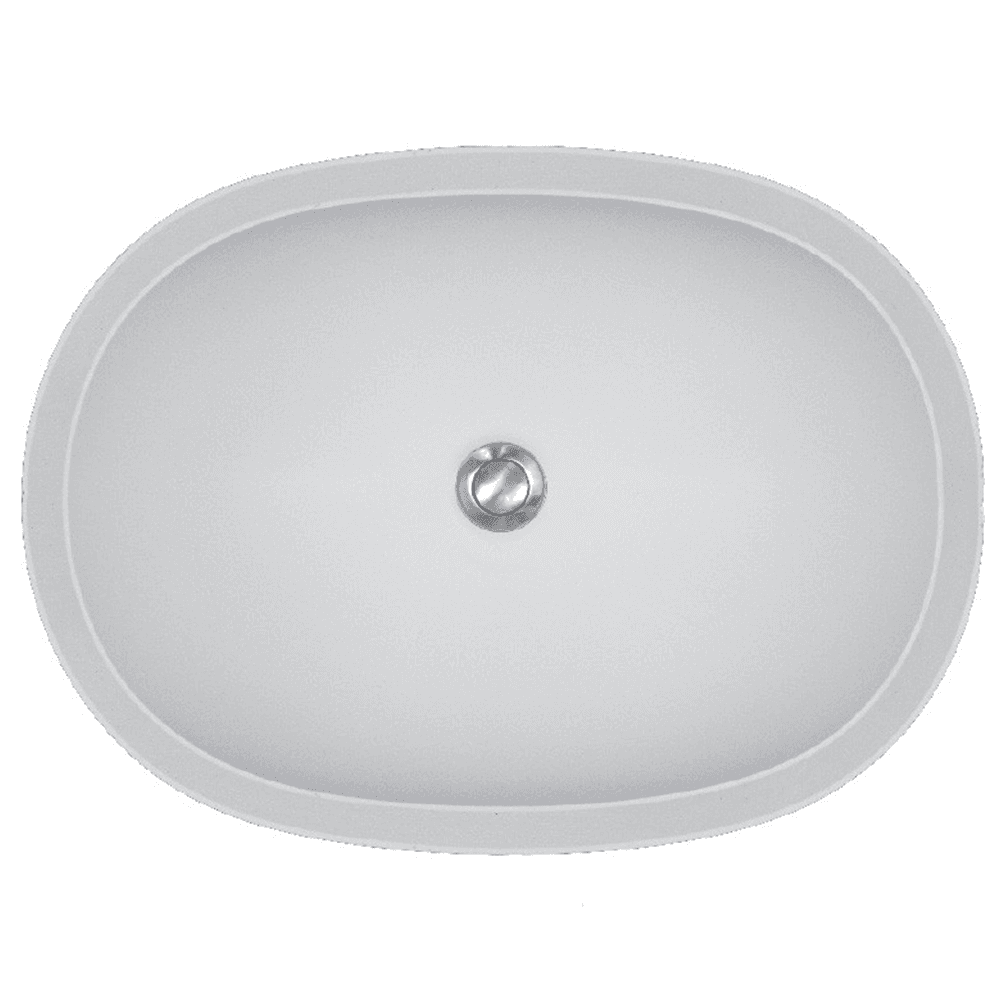 Oxford Acrylic Undermount Single Bowl Vanity Sink, 21-7/8" x 15-3/4" x 6-1/4", White