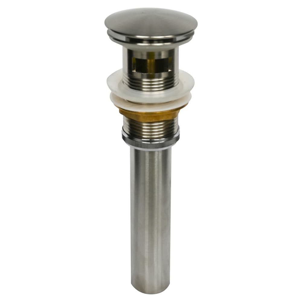Pop-Up Drain with Overflow, Stainless Steel