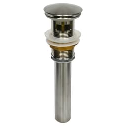 Pop-Up Drain with Overflow, Stainless Steel