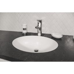 Q-306 Quartz Undermount Single Bowl Vanity Sink, 19" x 15" x 5-1/2", Concrete