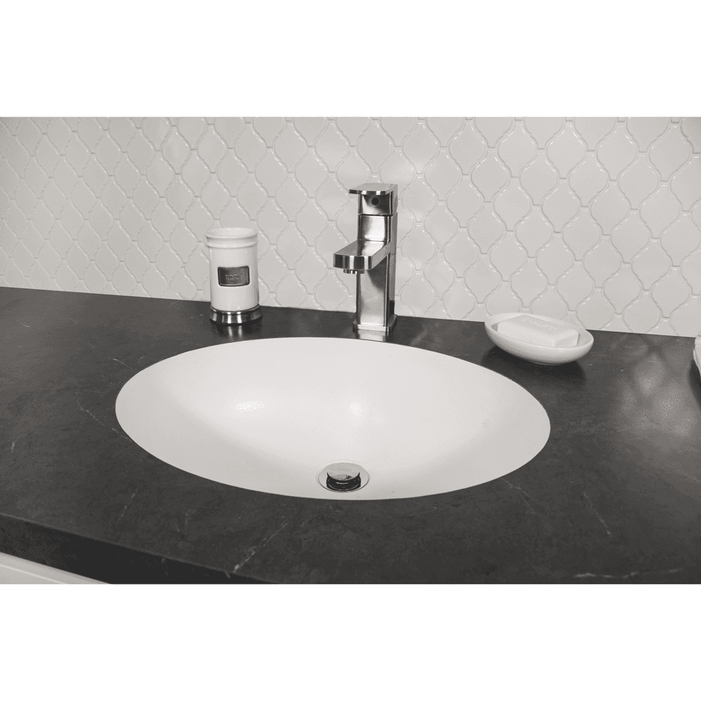 Q-306 Quartz Undermount Single Bowl Vanity Sink, 19" x 15" x 5-1/2", Bisque