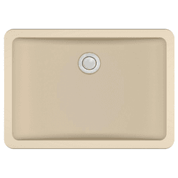 Q-309 Quartz Seamless Undermount Single Bowl Bathroom Vanity Sink, 20" x 14" x 5-3/4", Bisque